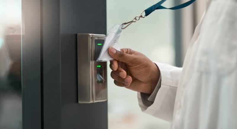 • Person, badge, and equipment for verifying identity, authorized personnel